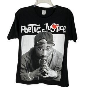 Poetic Justice Tupac Shakur‎ Graphic T Shirt Black Mens Size XL